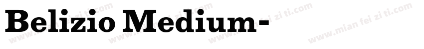Belizio Medium字体转换
